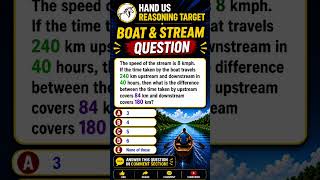 Can you solve this Boat & Stream puzzle? Drop your answer below! #MathPuzzle #Viral #youtubeshorts
