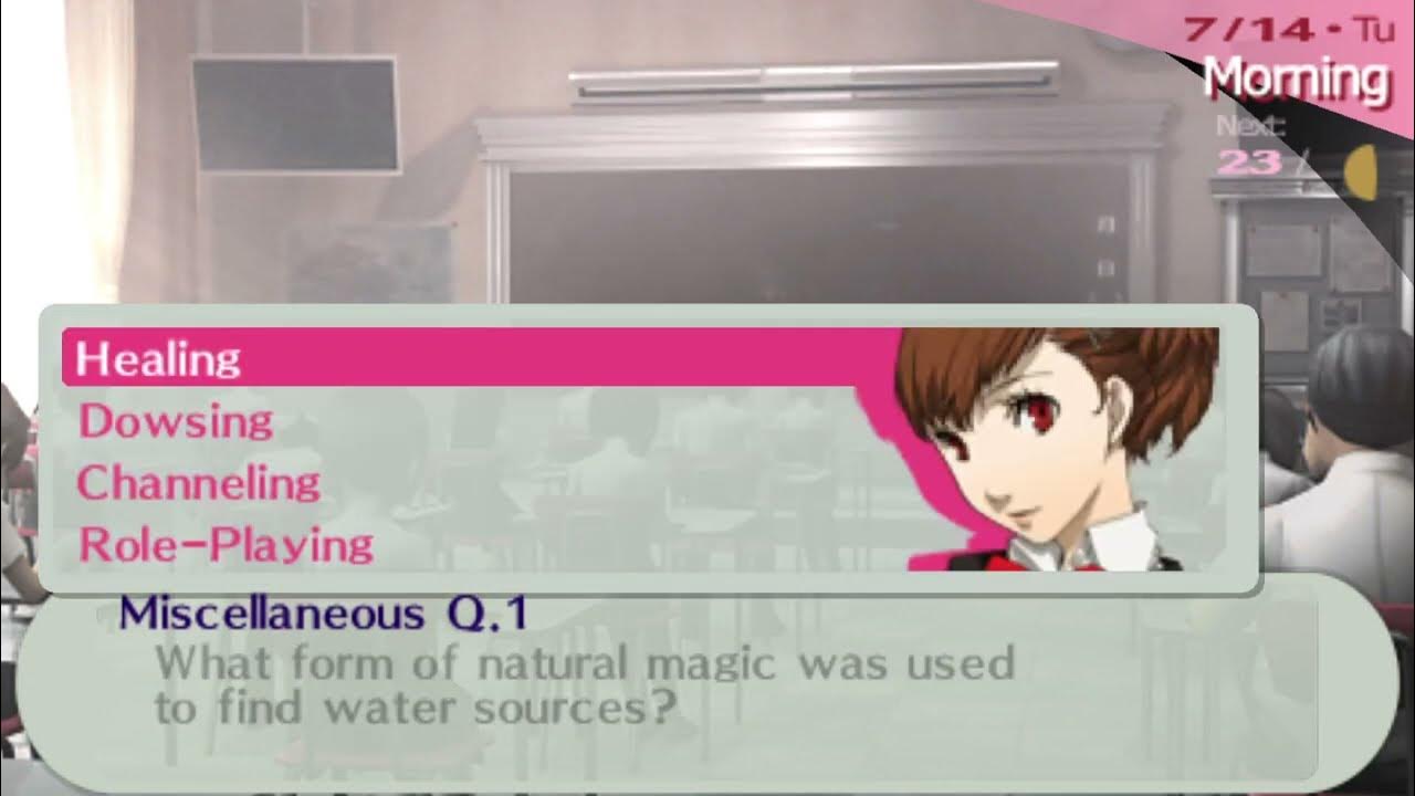 July Exam Answers | Persona 3 Portable - YouTube