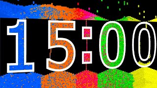15 Minutes Colourful PIXEL Falling Countdown Timer