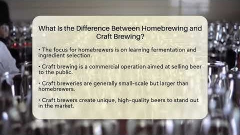 What Is the Difference Between Homebrewing and Craft Brewing? | The Pint Guy