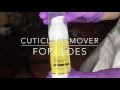 Cuticle remover for toes - mode of application