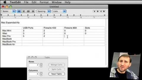 Creating Tables and Lists in TextEdit (MacMost Now 172)