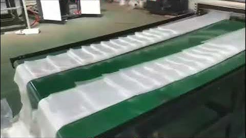 Máy cắt dập quai túi tự động 2 line khổ 360mm