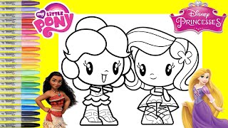 My Little Pony Cutie Mark Crew Makeover as Disney Princess Moana and Rapunzel Coloring Book