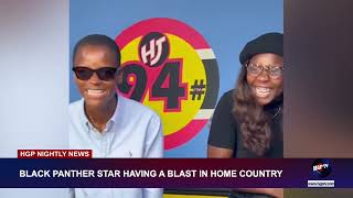 BLACK PANTHER STAR HAVING A BLAST IN HOME COUNTRY