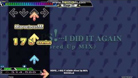 【DDR 5thMIX】OOPS!...I DID IT AGAIN(Fired Up MIX) [Single EXPERT] PFC(999990 99.96%)