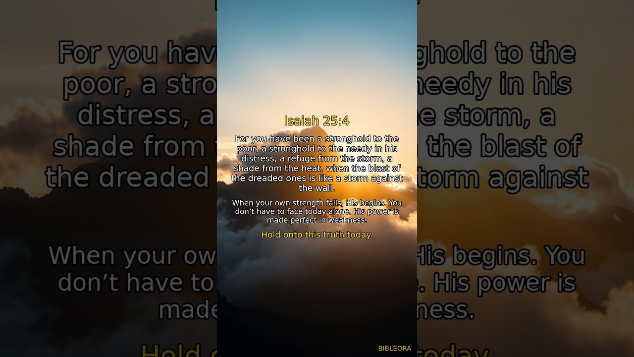 📖 HOLY BIBLE: Find Strength | Isaiah 25:4 #shorts