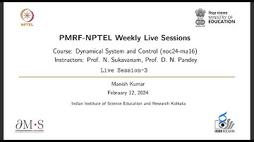 Live Session-3(Dynamical System and Control)