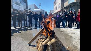 Van’da ilk Newroz ateşi Çaldıran'da  yakıldı