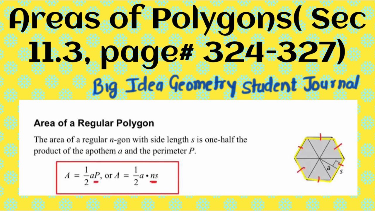 Areas of Polygons ( Sec 11.3, page #324-327) - YouTube
