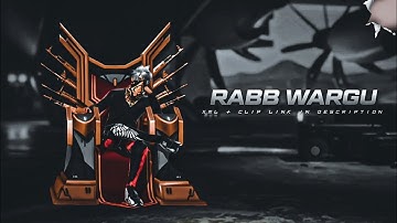 RABB WARGU❤️✨🥀🥀|| FF EDIT XML PRESET+ CLIP LINK IN DESCRIPTION ✨|| CRACKED FF #DAISY #xml