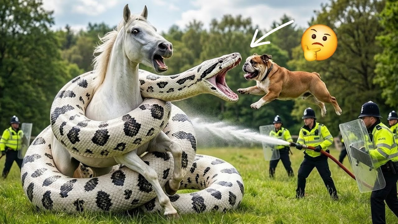 how we mastered the mission to rescue mother horse... "Heroic Rescue Team Saves White Horse from Giant Anaconda Attack" - YouTube