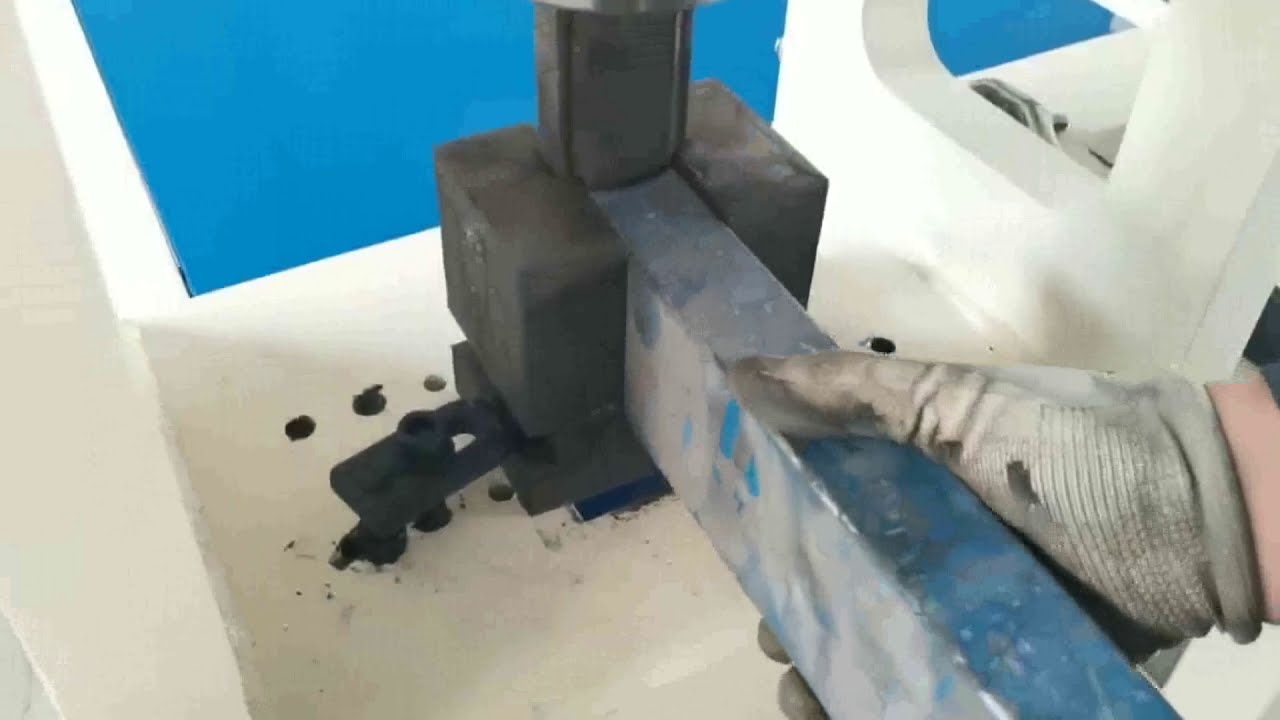 Rectangular Tube End Hydraulic Notching Machine Pipe Notcher YouTube