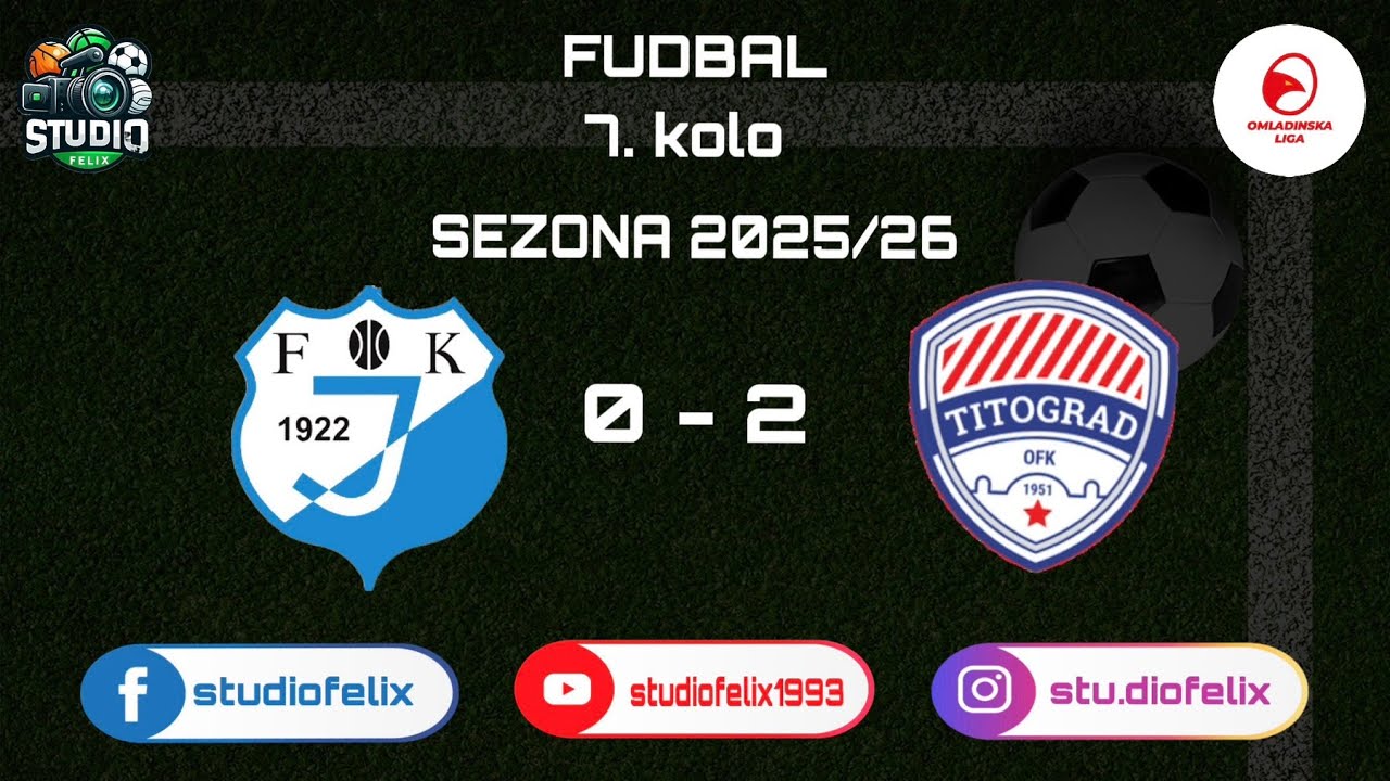 OMLADINCI  JEDINSTVO  -  TITOGRAD   0 : 2   7. kolo