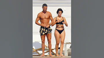 رونالدو و همسرش Cristiano Ronaldo Vs Georgina Rodriguez Beautiful Woman Family Shorts 