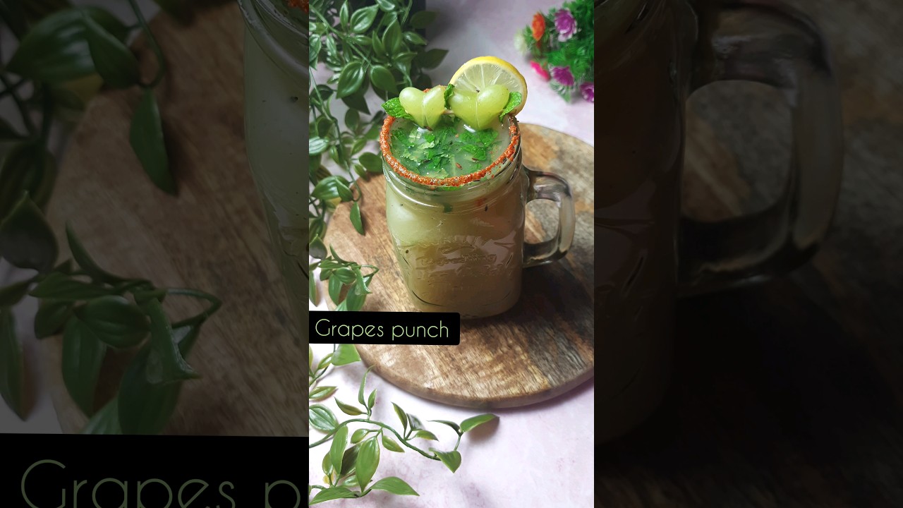 Grape Punch 🍹| Grapes Juice Recipe | Refreshing Summer Drink Recipes #shorts #grapejuice