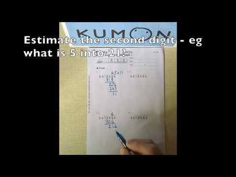 kumon maths level d long division with voiceover kumon maths d139a youtube