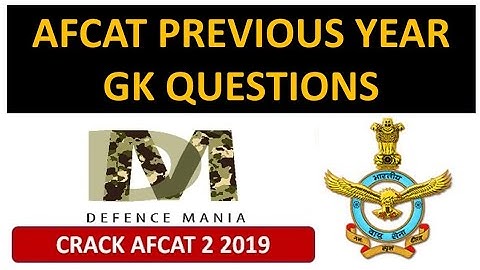 Afcat previous year GK Questions and answers | Afcat previous year paper