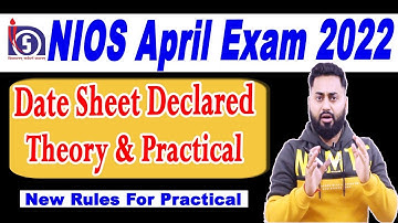 Nios April Date Sheet 2022 Declared Practical Exam | Nios Online Exam