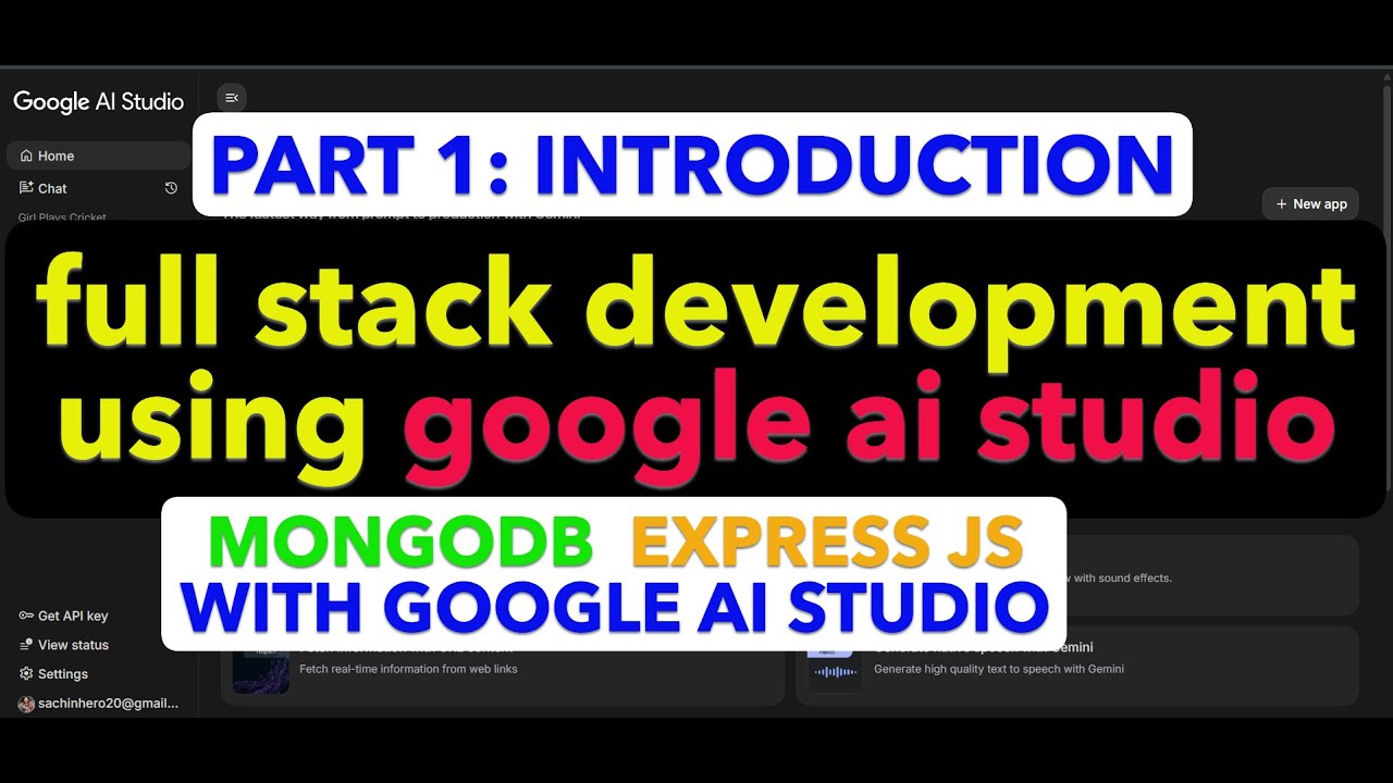 Fullstack AI Web App Development Course Using Google AI Studio (6 Weeks ...
