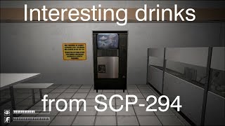 Interesting drinks from SCP-294