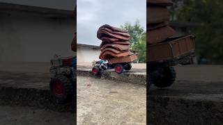 RC Power Trailer 4x4 Overloaded! ? One by One Roof Tile Loading! #rctoys