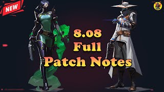 VALORANT 8.08 Full Patch Notes | Patch 8.08 | Valorant Update | @AvengerGaming71