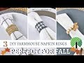 DIY Dollar Tree Farmhouse Napkin Rings - Fall Decor 2019