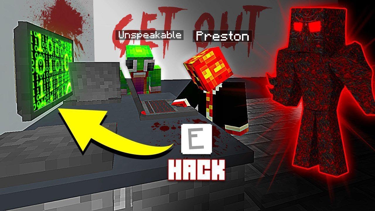 Minecraft Hack To Escape The Beast Flee The Facility W Unspeakablegaming Minecraft Mods Vloggest - audrey is a hacker and chad is a beast roblox escape the facility