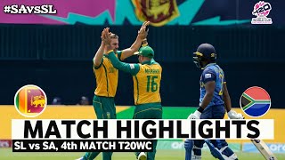 Sri Lanka vs South Africa 4th T20 World Cup Match Highlights | ICC World Cup 2024 | SL vs SA 2024