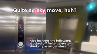 Behind a barrier! 2017? KONE traction elevator @ Tromsø havn prostneset, Norway