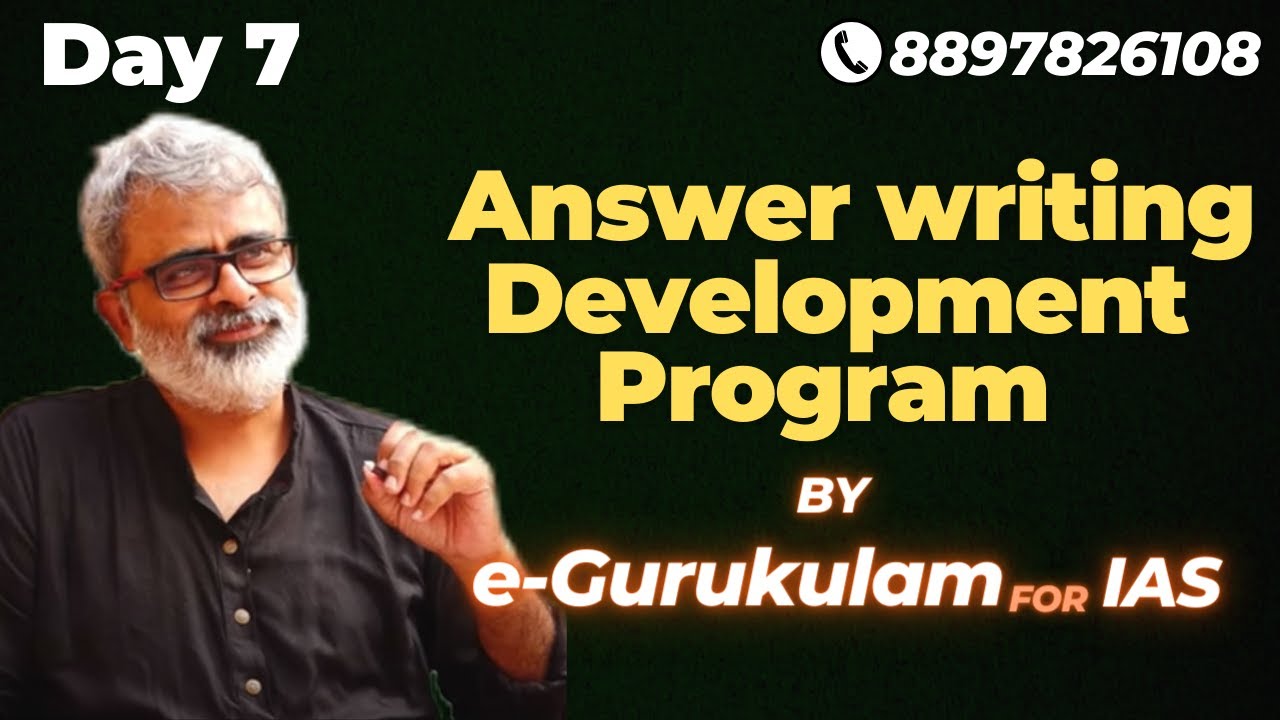 Ias Answer Writing Development Program E Gurukulam Akella Raghavendra Youtube