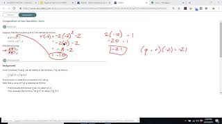 Composition of two functions: Basic ALEKS