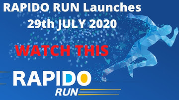 RAPIDO RUN Ethereum Smart Contract Launches 29th July 2020