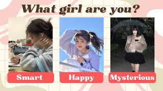 What Girl Are You? Smart, Happy, or Mysterious? 💁‍♀️✨ Discover Your Girl Vibe! | Personality Quiz!