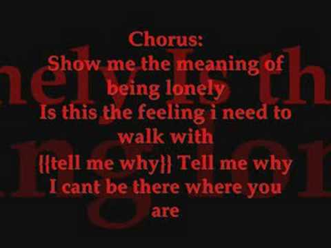 Show Me The Meaning Of Being Lonely (Lyrics)