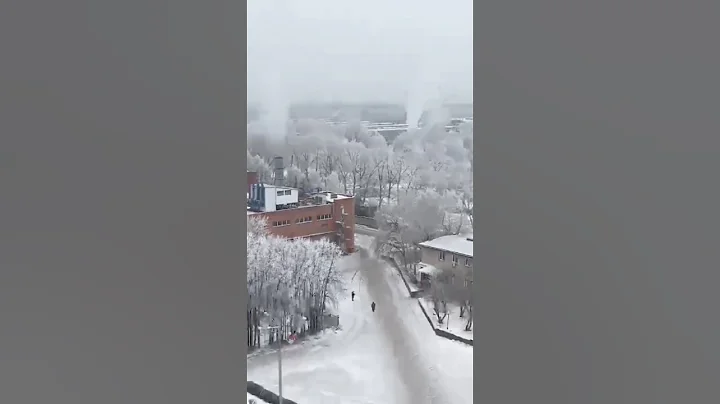 Snow Covered City Ulyanovsk Russia #ulyanovsk #russia #egzonibrahimi#viralvideo #beautifulcity #snow