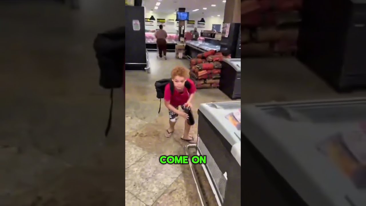 This Kid Is Messing Up The Supermarket 