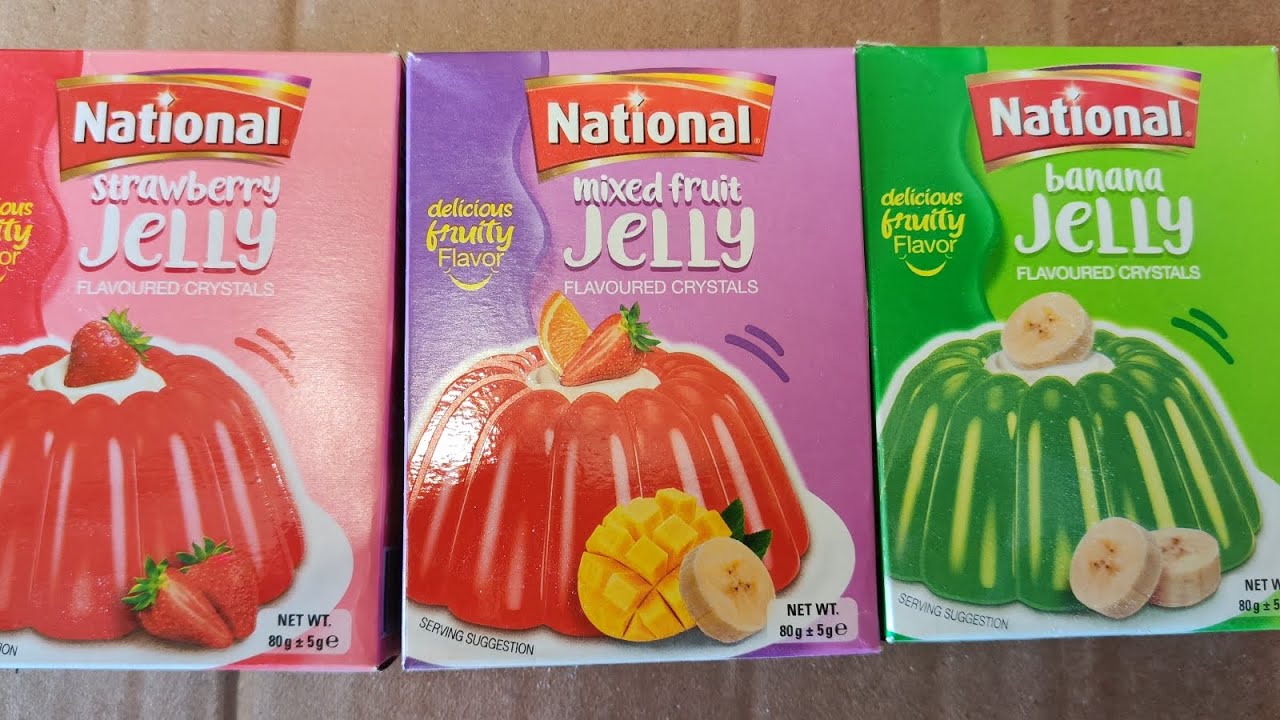 National mixed fruit Jelly different flavours banana 🍌 strawberry 🍓 