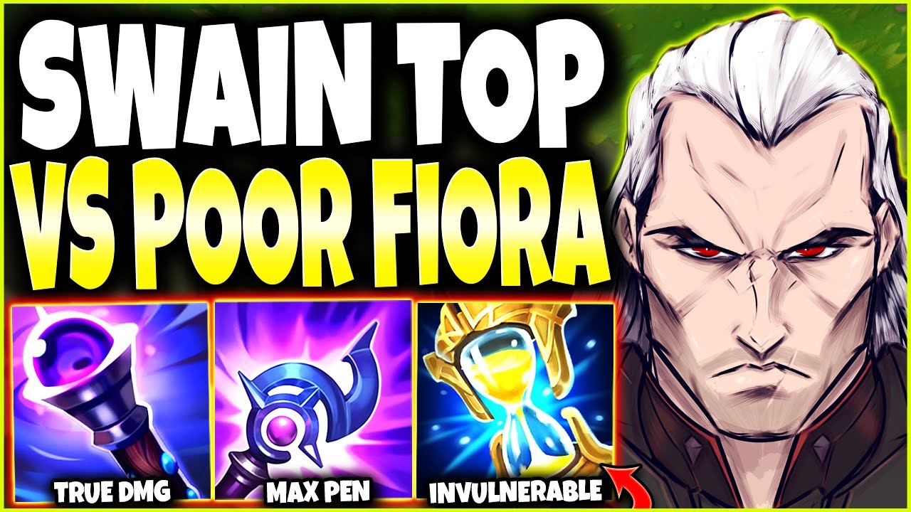 swain lol  2022  My Max Pen Swain Top Build Showing a Fiora what FEAR LOOKS LIKE 🔥 LoL Top Swain s12 Gameplay