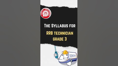 RRB Technician Grade 3 Syllabus