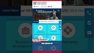 University of Kalyani PhD Admission 2026-27 | Eligibility, Dates, Subjects, Fees &amp; Process
