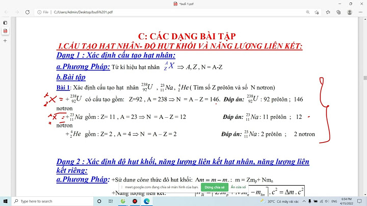 Bài tập chuyên đề vật lý hạt nhân năm 2024