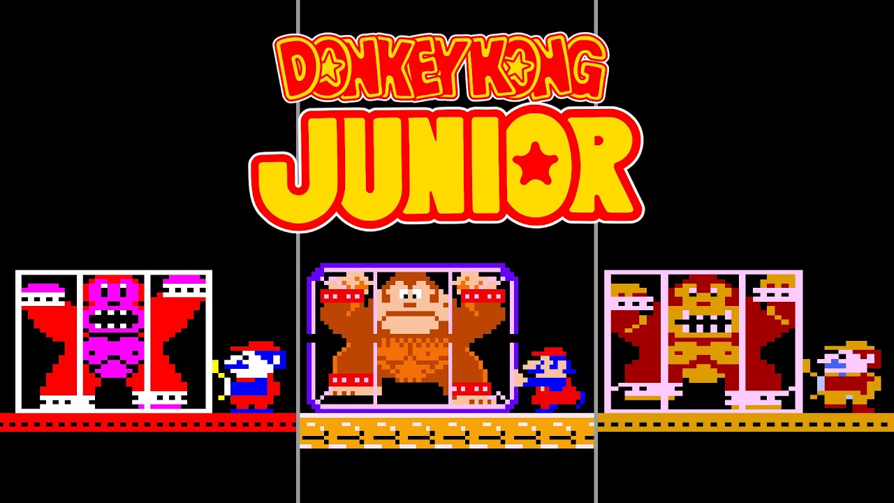 Mario KIDNAPS Donkey Kong in Every Donkey Kong Jr. Version - YouTube