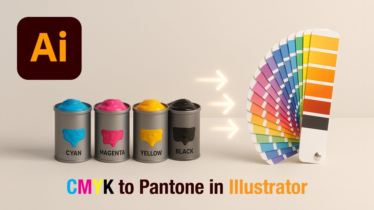 Convert CMYK to Pantone - Illustrator - YouTube