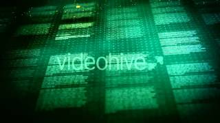 Lines of Text on Dark Green Background Seamless Loop Animation