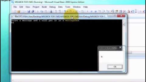 How to make a program for CMD with Visual Basic 2008 Express
