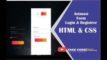 Form login dan registrasi animasi
