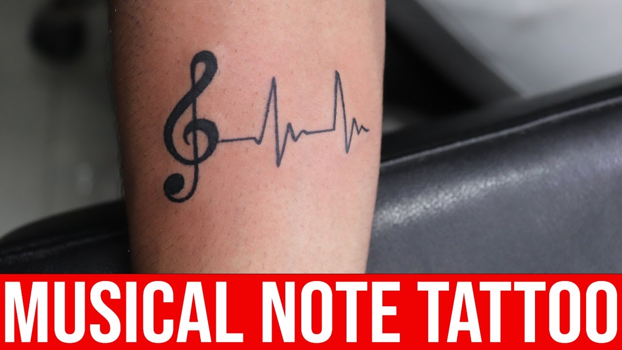 Best Tattoo Studio In Jaipur-Musical note with heartbeat tattoo done by  xpose tattoos jaipur. - YouTube