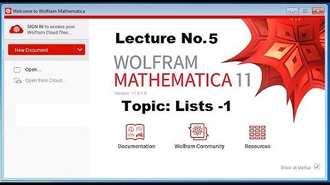 Basics of Mathematica | Mathematica Tutorial List in mathematica | Use of list command Lecture 5